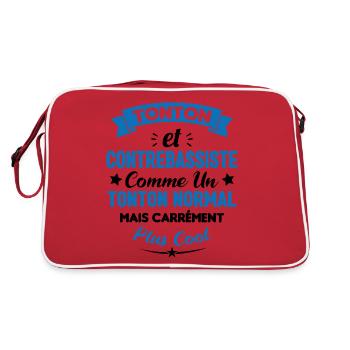 Tonton et Contrebassiste comme un tonton normal - Sac Retro - rouge/blanc - Dos