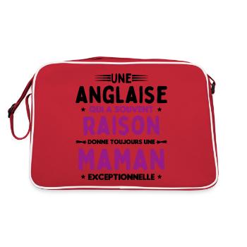 Une anglaise donne toujours maman exceptionnelle - Sac Retro - rouge/blanc - Dos