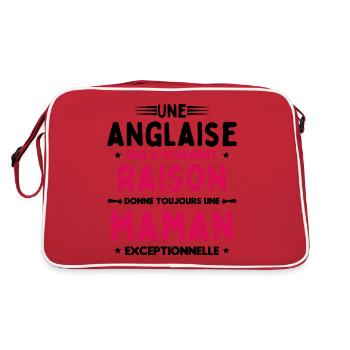 Une anglaise donne toujours maman exceptionnelle - Sac Retro - rouge/blanc - Dos