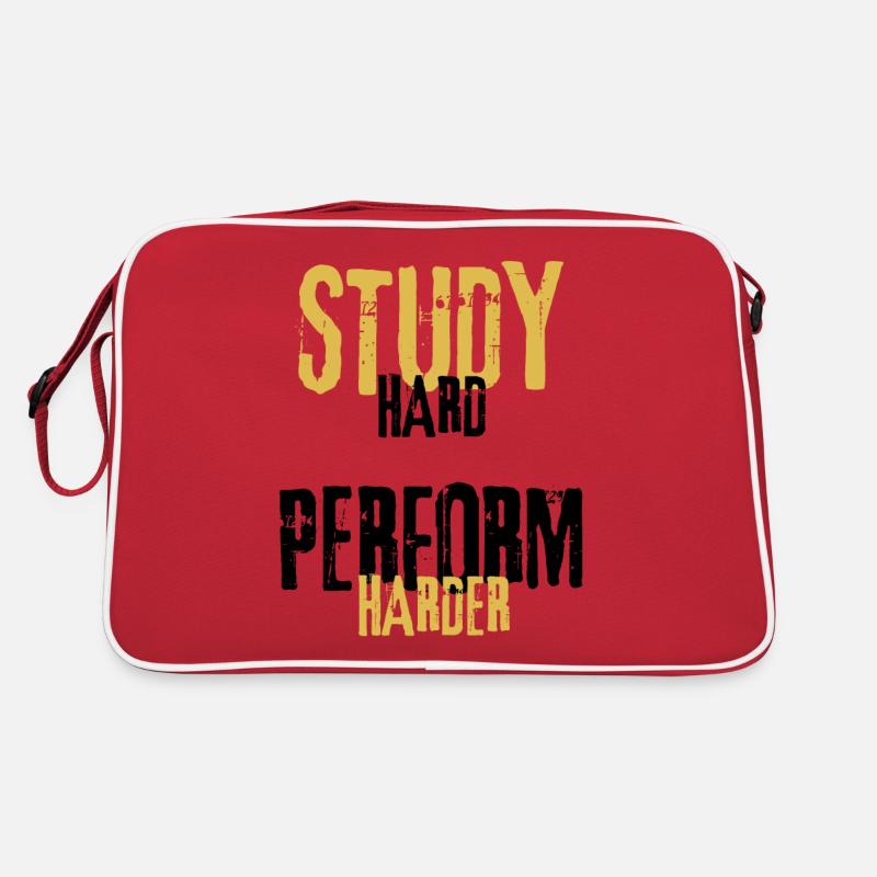 Study Hard, Perform Harder Retro Bag