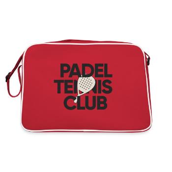 padel tennis club logo raquette - Sac Retro - rouge/blanc - Dos