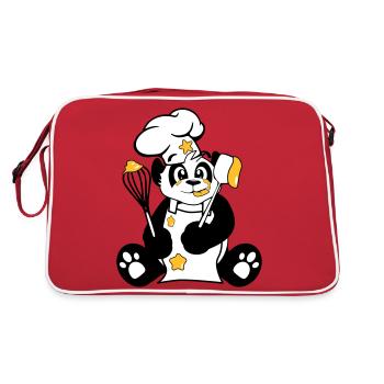 panda_topchef - Sac Retro - rouge/blanc - Dos