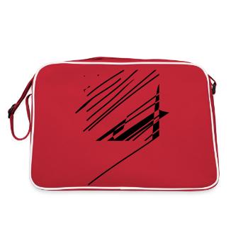 Dashes and lines for lateral thinkers - Retro Bag - red/white - Back