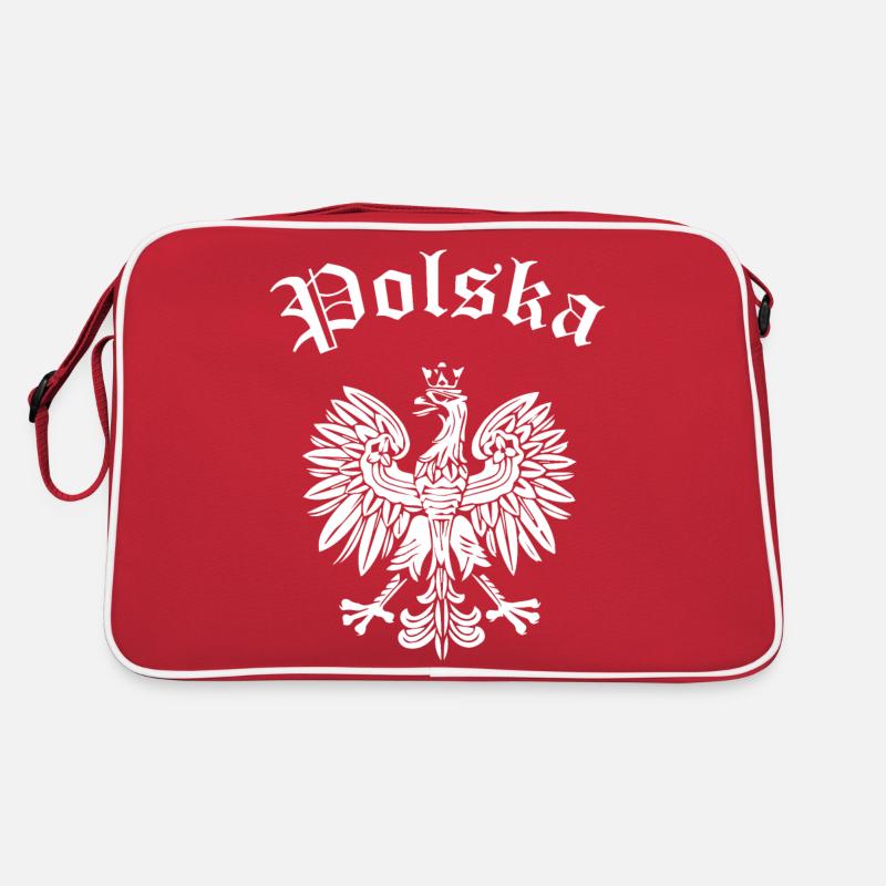 Pologne - Sac Retro - rouge/blanc