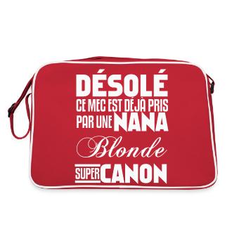 Mec Déjà Pris par une Blonde Super Canon - Sac Retro - rouge/blanc - Dos