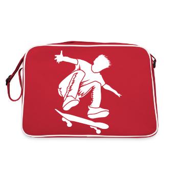 skate, skateboard, skateboarding - Sac Retro - rouge/blanc - Dos