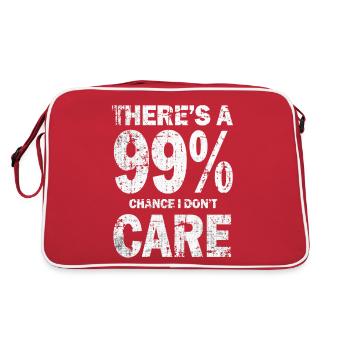 Il y a 99 chances que je m’en fiche - Sac Retro - rouge/blanc - Dos