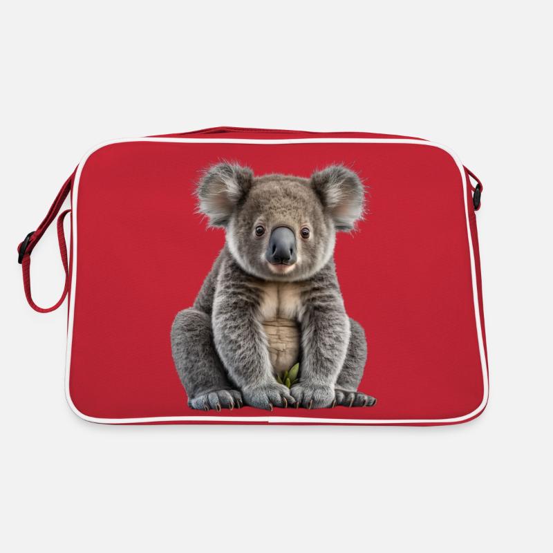 Super süßer Koala Bär - Retro Tasche - Rot/Weiß