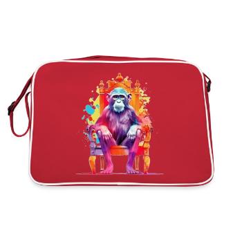 Monkey King - Monkey on Throne - Play of Colours - Retro Bag - red/white - Back