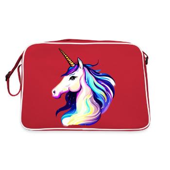 Licorne Mythique Animal Licorne Fille Licornes - Sac Retro - rouge/blanc - Dos