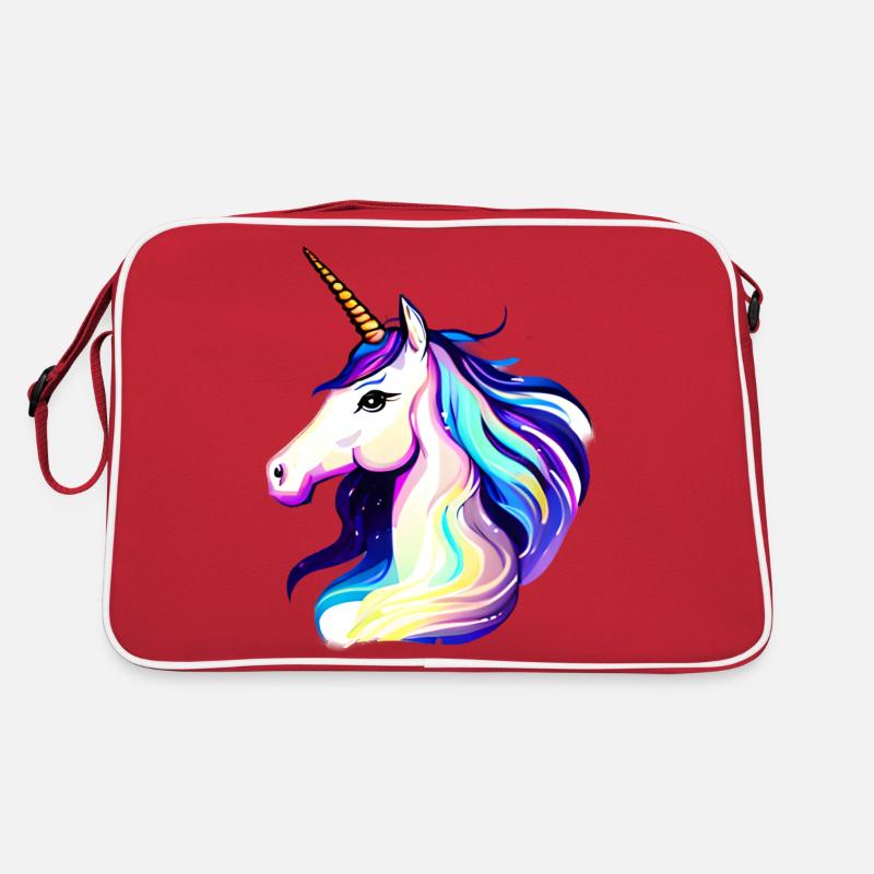 Einhorn Fabeltier Unicorn Mädchen Einhörner Retro Tasche