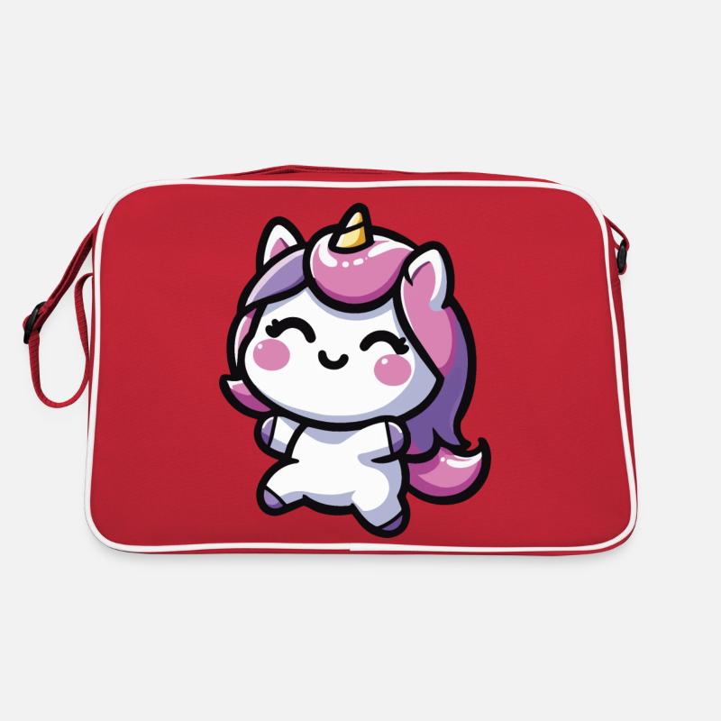 adorable conception de licorne kawaii Sac Retro