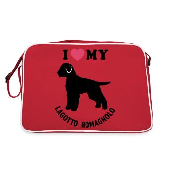 I love my Lagotto romagnolo - Retro Bag - red/white - Back