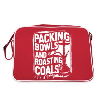 Perfect design for hookah fans - Retro Bag - red/white - Back