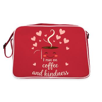 Je cours sur le café et la gentillesse Esthétique confortable mignon - Sac Retro - rouge/blanc - Dos