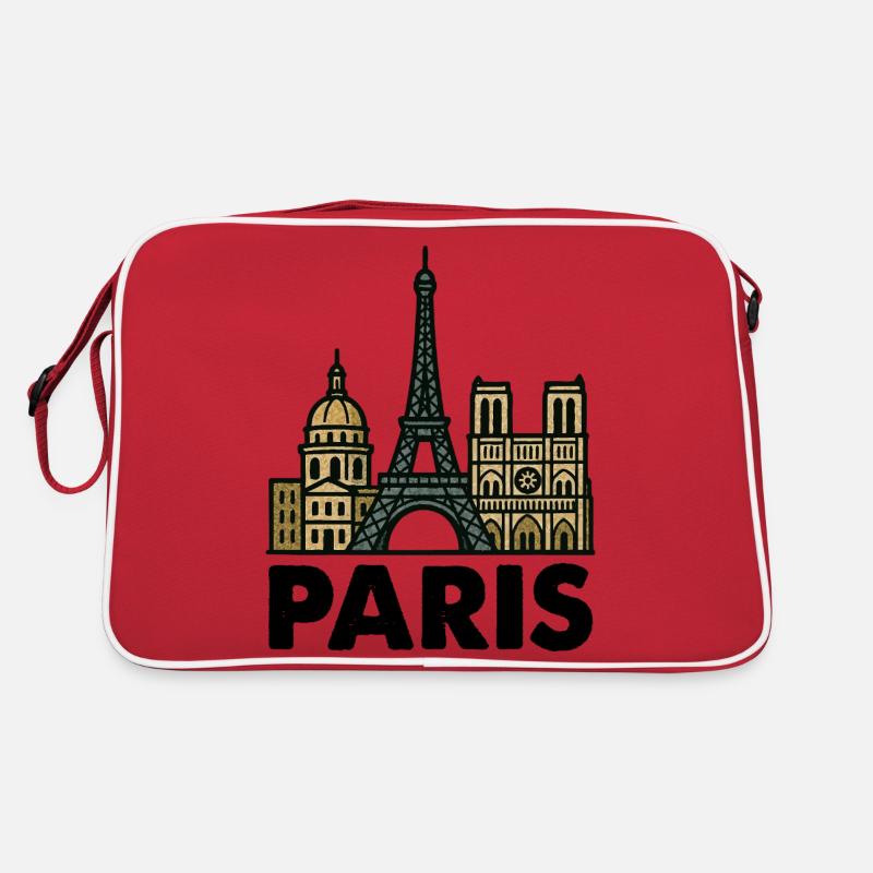 paris skyline Retro Tasche