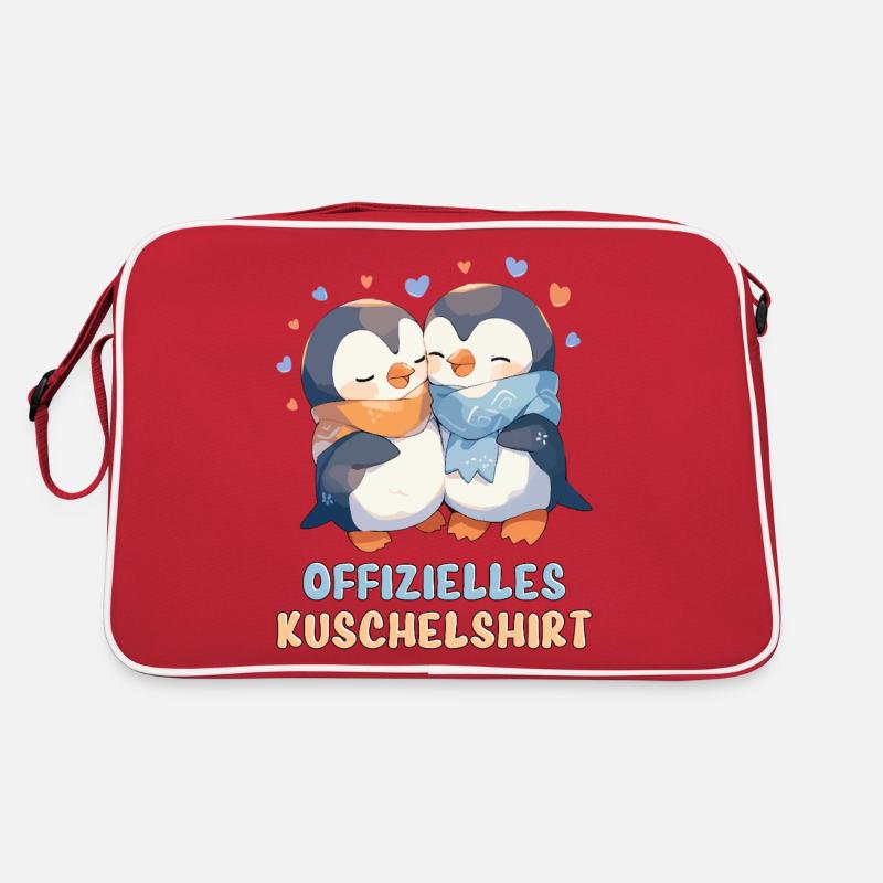 Official Cuddly Shirt Penguins Love Heart Sweet Retro Bag