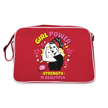 Femme Pop Art Girl Power Girl Power Girl Strong - Sac Retro - rouge/blanc - Dos