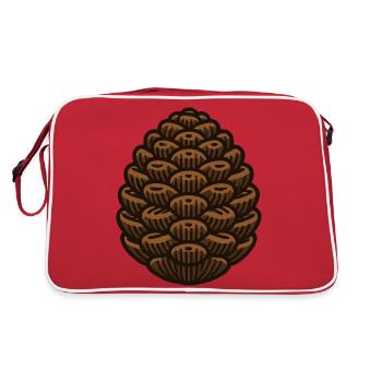Pine cone - Retro Bag - red/white - Back