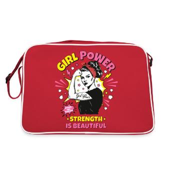 Femme Pop Art Girl Power Girl Power Girl Strong - Sac Retro - rouge/blanc - Dos