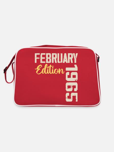 Février 1976 Anniversaire Février 1976 Rétro - Sac Retro - rouge/blanc - Dos