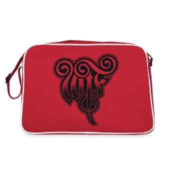 Lettrage à la main "WtF" - What the Fuck - Sac Retro - rouge/blanc - Dos