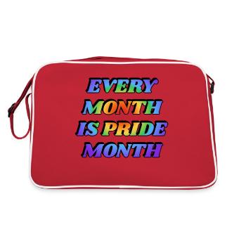 Chaque mois est le mois de la fierté - Sac Retro - rouge/blanc - Dos