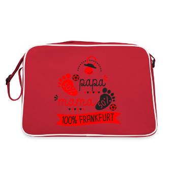 Geburt Fußballfans Frankfurt - Retro Tasche - Rot/Weiß - Hinten