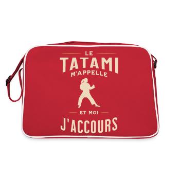 Humour femme art martial accro au sport - Sac Retro - rouge/blanc - Dos