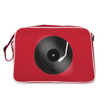 Record Music Record Player - Retro Bag - red/white - Back