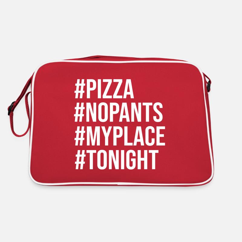 Hashtag soirée pizza (blanc) Sac Retro