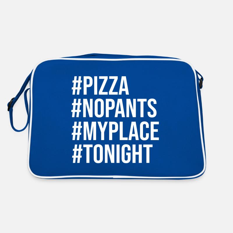 #pizzanight (white) Retro Bag