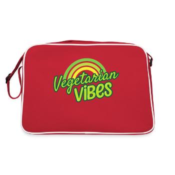 Légume Végétarien Végétalien Vintage I Cadeau - Sac Retro - rouge/blanc - Dos