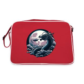 Étreinte énigmatique du dragon - Sac Retro - rouge/blanc - Dos