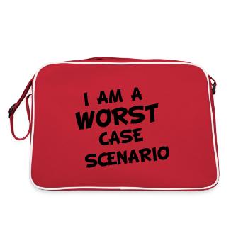 I am a worst case Scenario - Retro Bag - red/white - Back