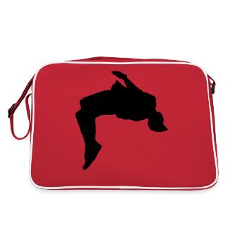Trampolin - Retro Tasche - Rot/Weiß - Hinten