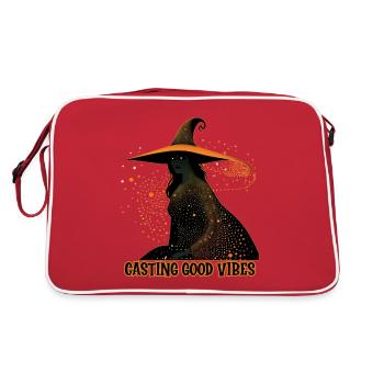 Witch Casting Vibes, Halloween - Retro Bag - red/white - Back