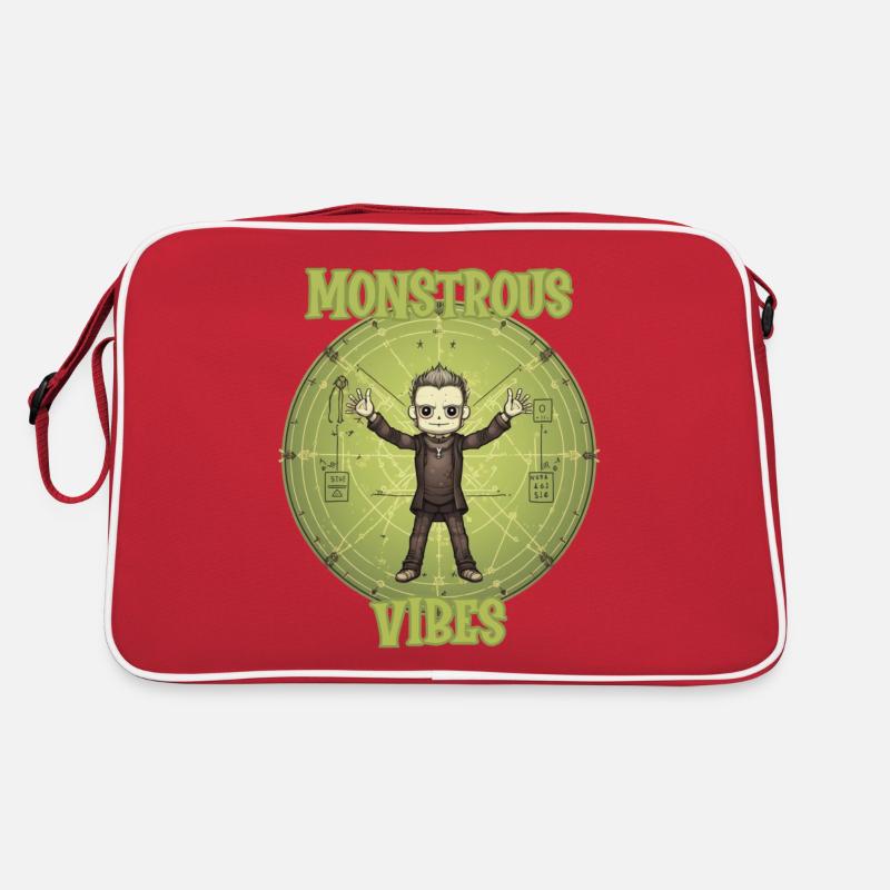 Monströse Schwingungen, Franken-Monster Retro Tasche