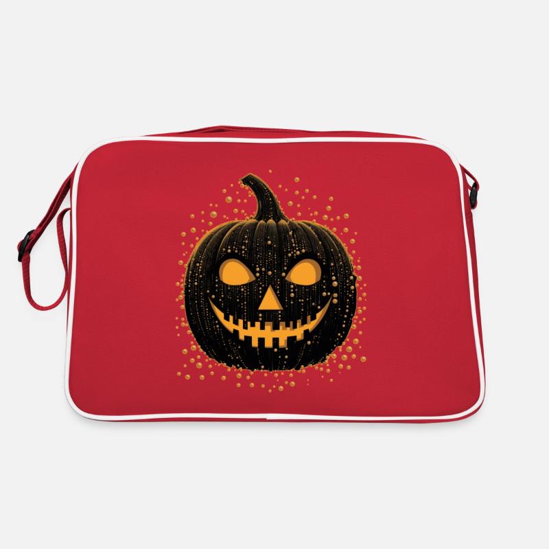 Unheimliche schwarze Jackolantern Retro Tasche