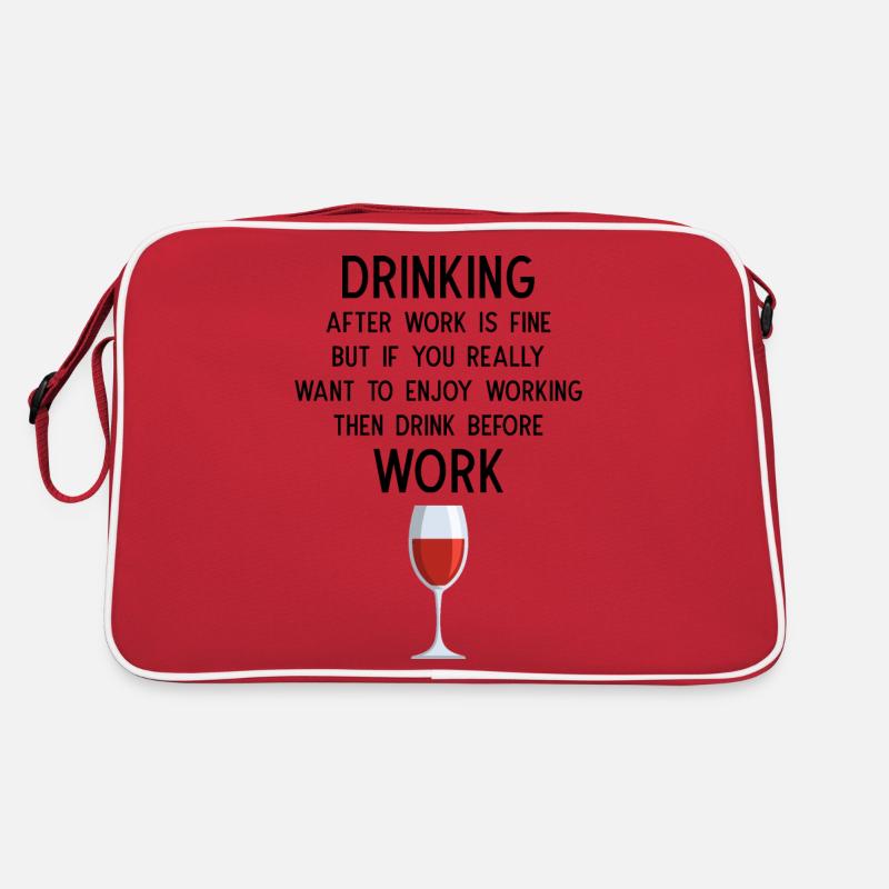 Drinking after Work is fine Retro Bag
