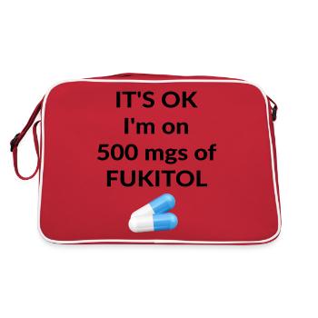 Ce n’est pas grave, je prends 500 mg de FUKITOL - Sac Retro - rouge/blanc - Dos
