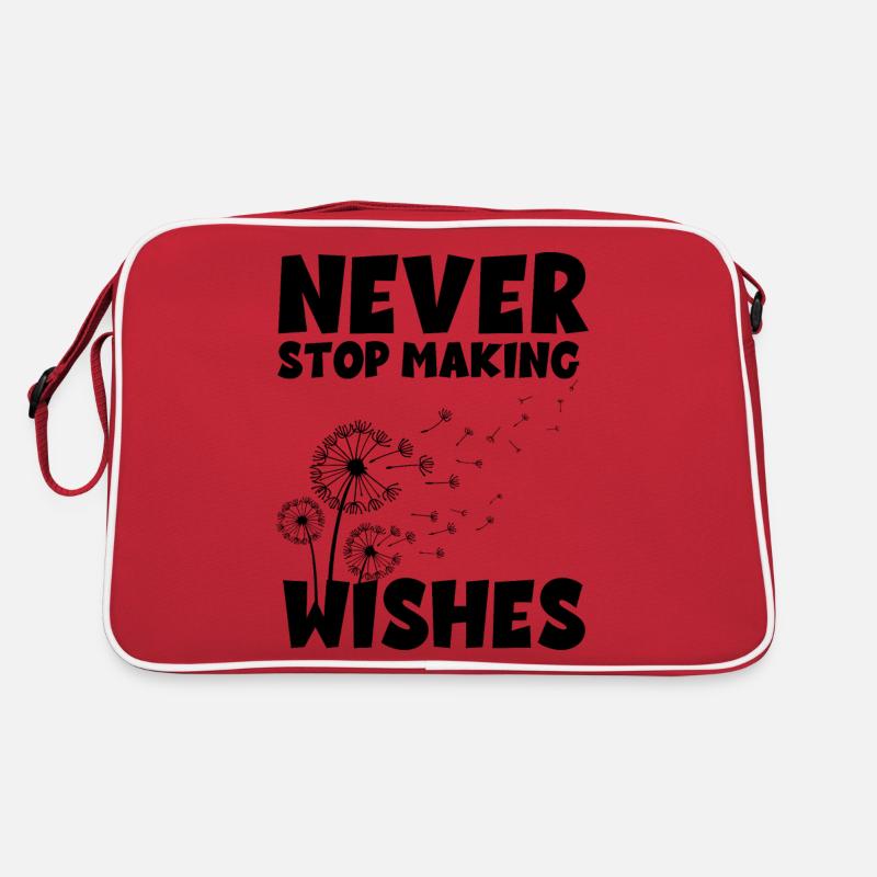Never stop making Wishes Retro Tasche