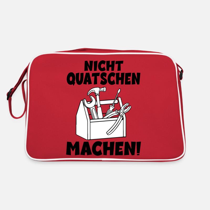 Nicht quatschen Machen Handwerker Retro Tasche