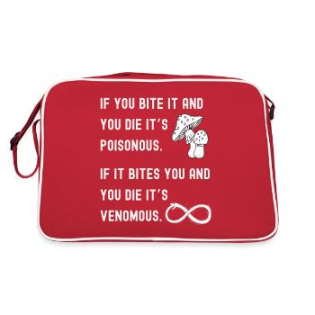 Poisonous vs Venomous - Retro Bag - red/white - Back