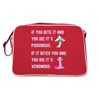 Poisonous vs Venomous - Retro Bag - red/white - Back
