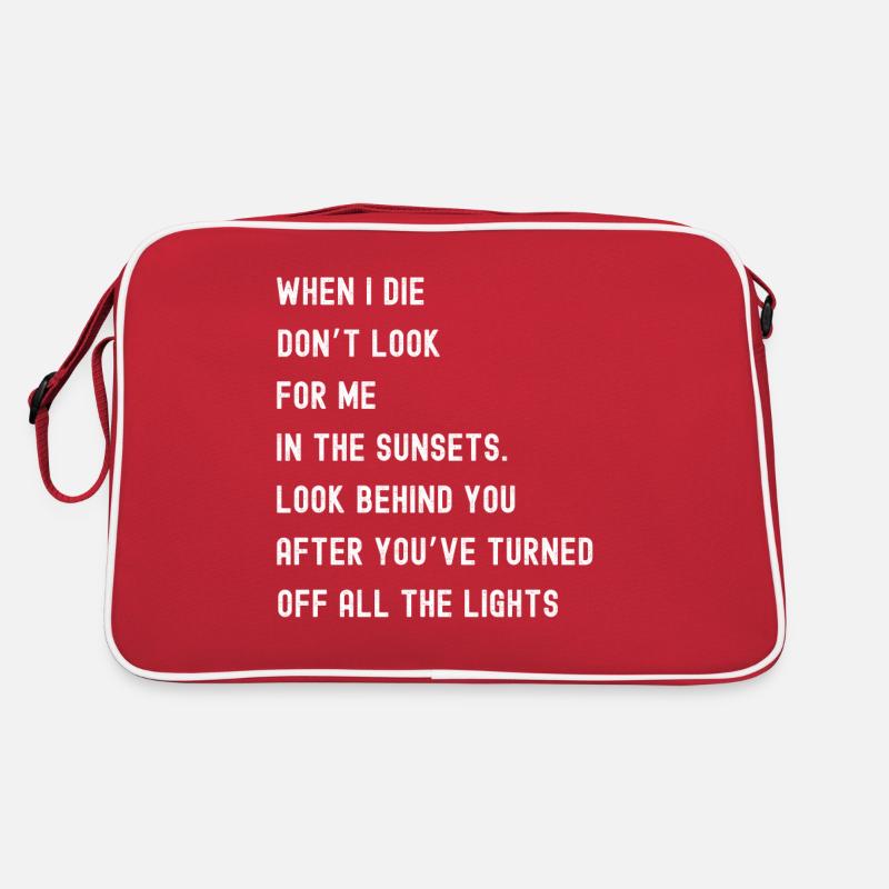 Wenn ich komisch sterbe Retro Tasche
