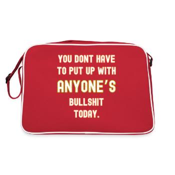 Pas de conneries aujourd’hui - Sac Retro - rouge/blanc - Dos