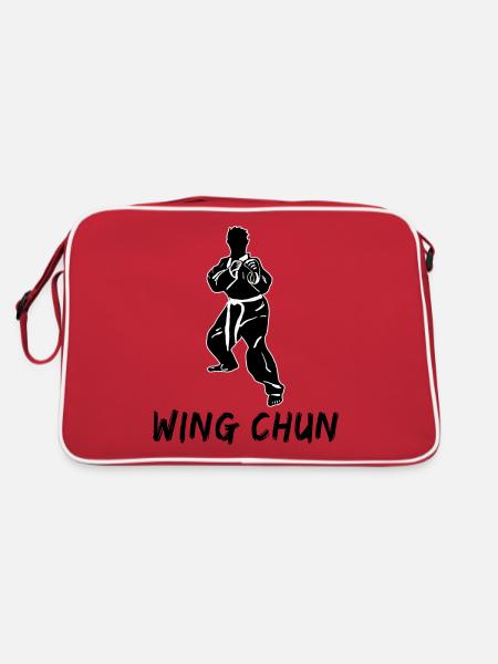 Wing Chun - Sac Retro - rouge/blanc - Dos