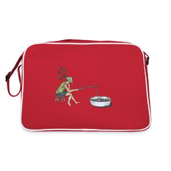 Pêche pêcheur passe-temps pêche pêche sportive - Sac Retro - rouge/blanc - Dos