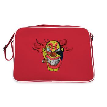 Clown d'horreur avec un cigare au look comique - Sac Retro - rouge/blanc - Dos